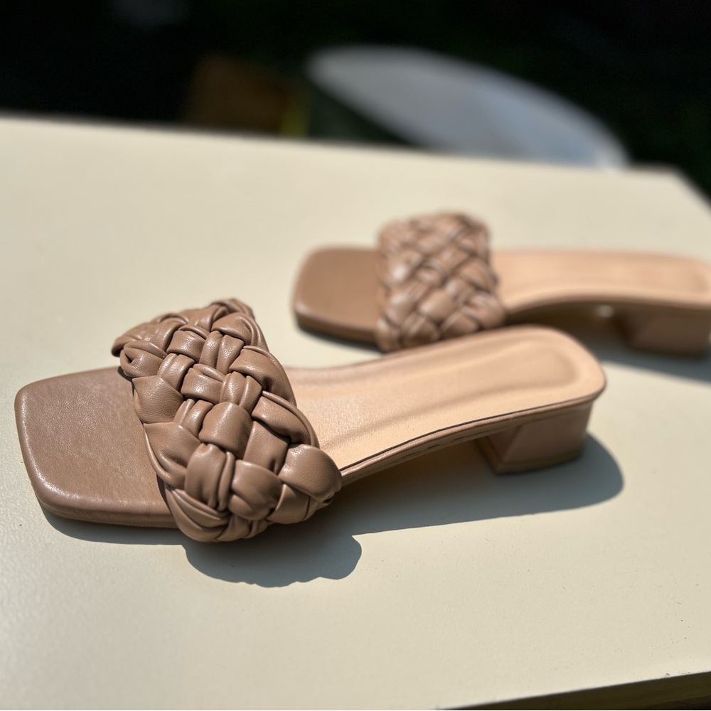 Braided Tan Women's Heels